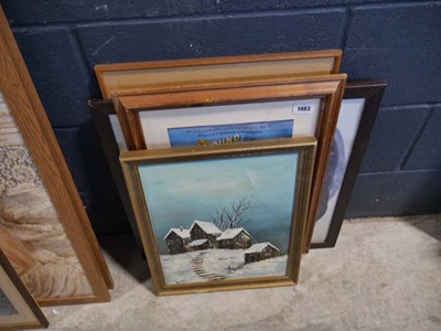 Lot 1483 - Approx. 5 various pictures incl. original...
