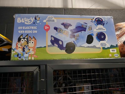 Lot 1497 - Boxed Bluey 6V electric 4x4 ride on