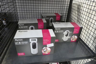 Lot 2316 - 4 Byron wired Wi-Fi video doorbells