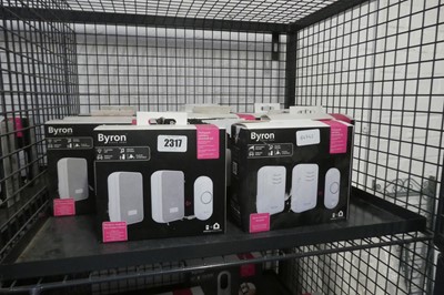 Lot 2317 - 11 Byron twin pack wireless doorbell sets