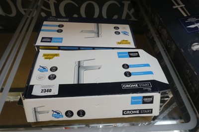 Lot 2340 - 2 Grohe Start chrome basin mixer taps