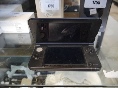 Lot 1757 - Unboxed black Nintendo 3DS XL