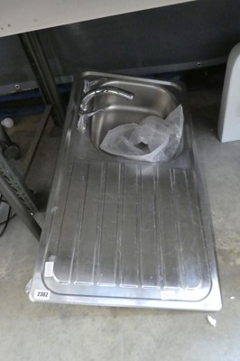 Lot 2362 - Stainless steel single bowl sink and drainer