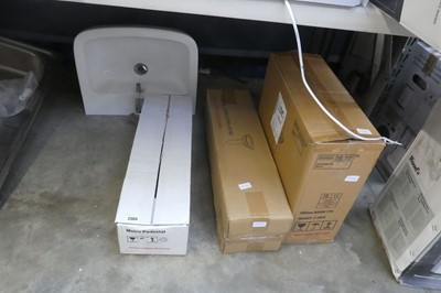 Lot 2363 - 2 white ceramic bathroom sinks