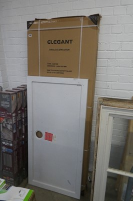 Lot 2364 - Boxed Elegant single sliding shower door with...