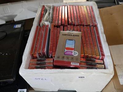 Lot 1765 - Box containing various tempered glass for...