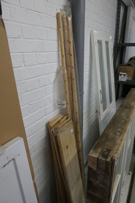 Lot 2372 - Quantity of pine wooden shelves