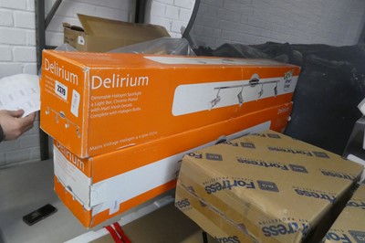 Lot 2379 - 2 boxed Delirium chrome 4 light light fixtures