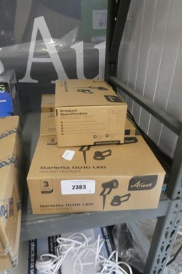 Lot 2383 - 4 boxes of Ansell Lighting garden LED spot lights