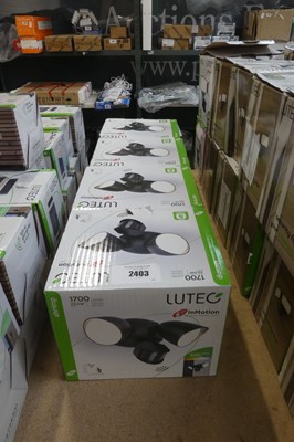 Lot 2403 - 4 Lutec Shrimp twin head LED outdoor...