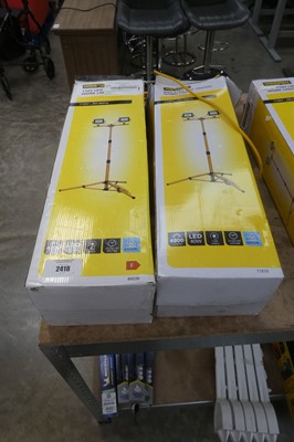 Lot 2418 - 2 boxed Wessex 110V LED tripod work lights