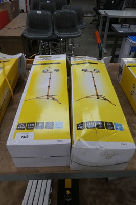 Lot 2419 - Boxed Wessex 110V LED tripod work light with...