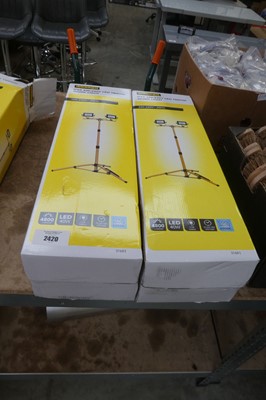Lot 2420 - 2 boxed 240V LED tripod work lights