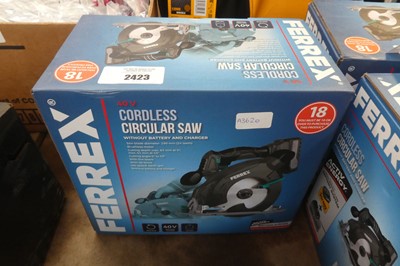 Lot 2423 - Boxed Ferrex 40V cordless circular saw