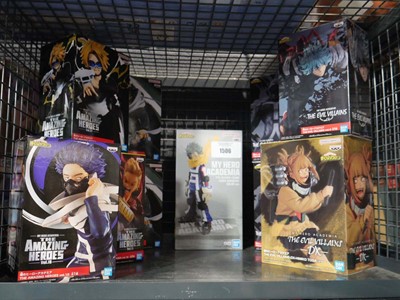 Lot 1506 - Cage containing 10 My Hero Academia figures...