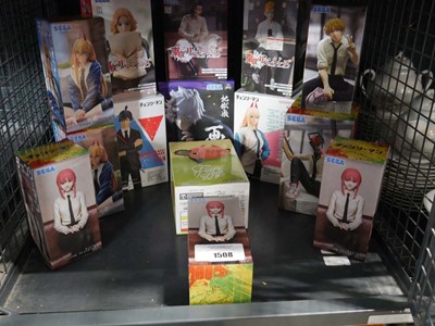 Lot 1508 - Cage containing 14 various anime figures incl....