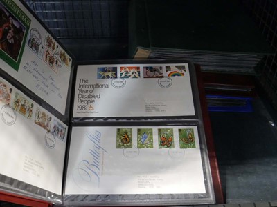 Lot 1511 - Cage of first day covers in 4 albums
