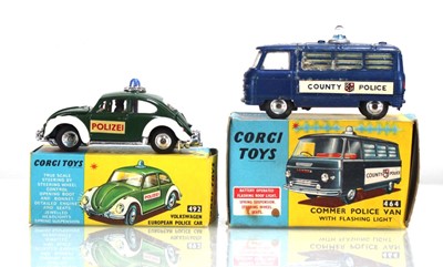 Lot 117 - Two Corgi models: 464 Commer Police van and...