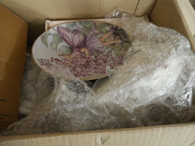 Lot 1589 - 3 boxes of various ceramics and other...
