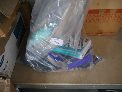 Lot 1590 - Bag of misc. household goods incl. dish cloths,...