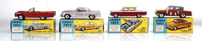 Lot 118 - Four Corgi models: 211S Studebaker Golden Hawk,...
