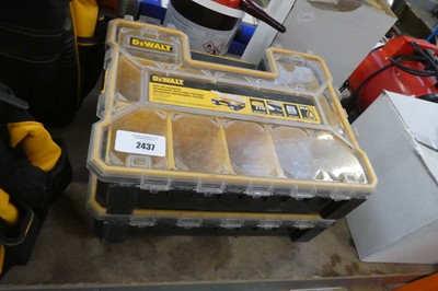Lot 2437 - 2 DeWalt Deep Pro organisers