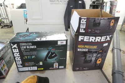 Lot 2475 - Boxed Ferrex 40V cordless leaf blower with...