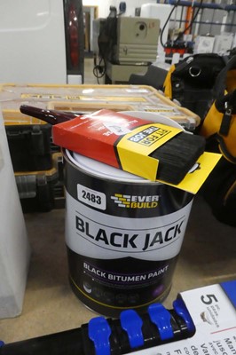 Lot 2483 - 5L tub of Everbuild Blackjack black Bituman...