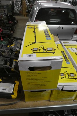 Lot 2491 - 2 boxed Wessex tripod work lights with...