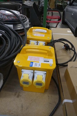 Lot 2494 - Two 240V transformers with 2 110V outlets