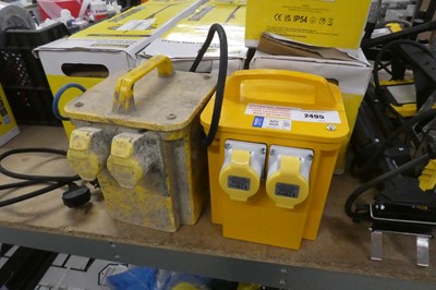 Lot 2495 - Two 240V transformers with 2 110V outlets