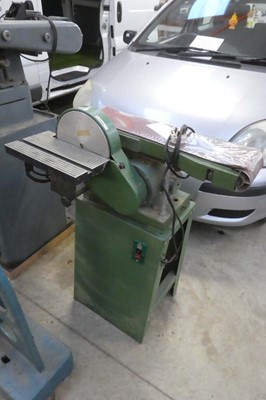 Lot 2445 - 240V floor standing belt and disc sander