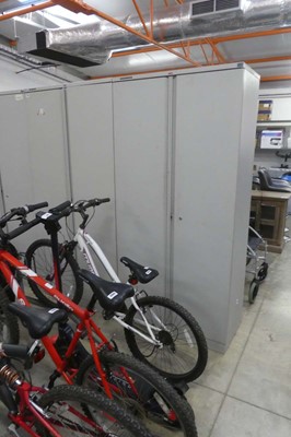 Lot 2529 - Pair of metal 2 door stationery cabinets