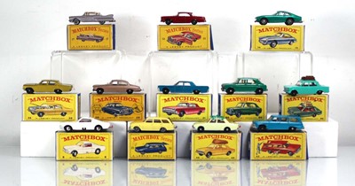 Lot 122 - Twelve Matchbox series models: 8 Ford Mustang,...