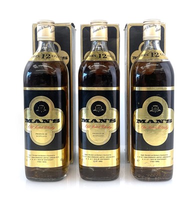 Lot 119 - 3 bottles of Man's 12 year old Scotch Whisky...