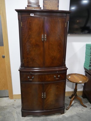 Lot 1844 - Large dark brown drinks cabinet