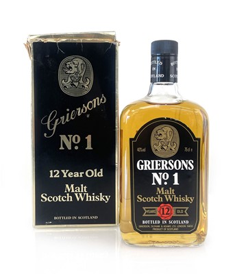 Lot 133 - A bottle of Grierson's No.1 12 year old Malt...