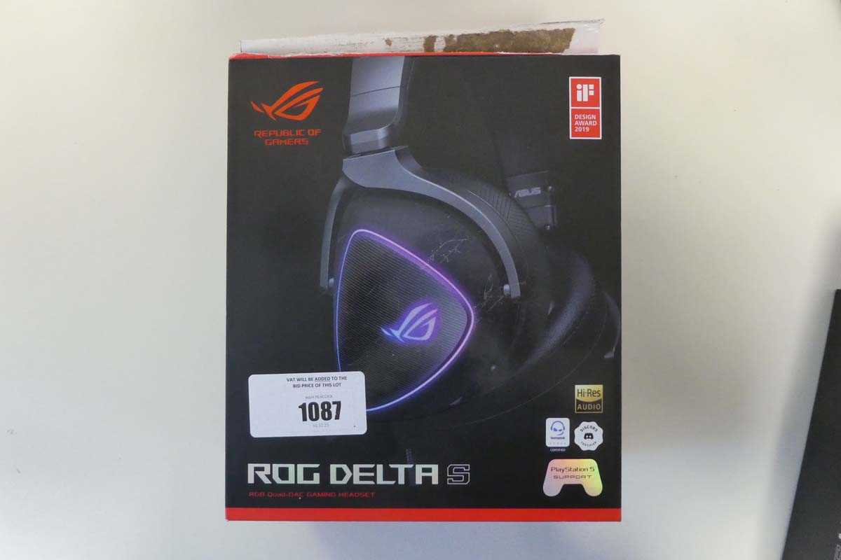Lot ROG Delta S RGB Quad-DAC gaming headset, boxed