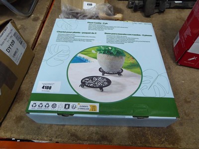 Lot 4108 - Boxed two piece plant caddy