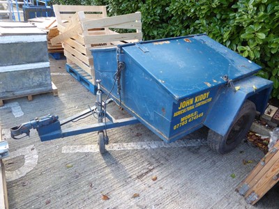 Lot 4172 - Single axle box trailer with built in lighting...