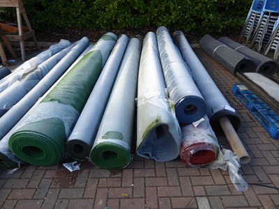 Lot 4175 - Approx 7 rolls of assorted industrial carpet