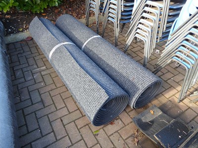 Lot 4176 - 2 small rolls of industrial grey carpet