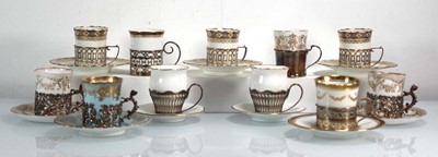 Lot 215 - Nine Wedgwood and other coffee cans and...