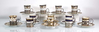 Lot 218 - Ten Royal Worcester and other coffee cans and...