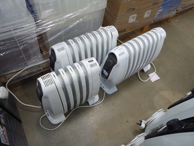 Lot 4304 - 3 small De'Longhi 240v oil filled radiators