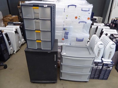 Lot 4321 - 3 assorted office storage cupboards / drawers
