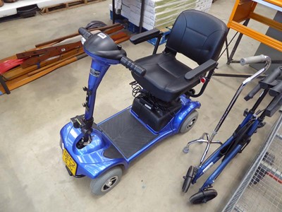 Lot 4335 - Blue mobility scooter with key and charger