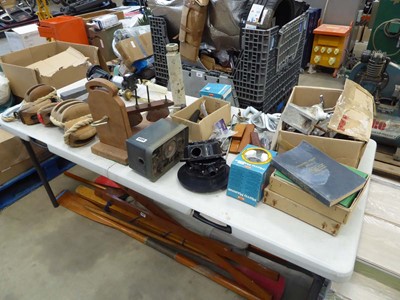 Lot 4339 - Table top containing quantity of boating...