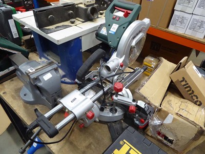 Lot 4384 - Metabo 240v sliding compound mitre saw