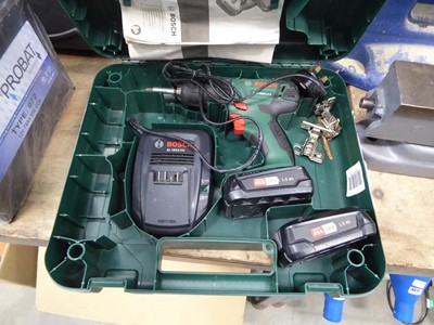 Lot 4386 - Bosch cordless drill with 2 batteries and charger